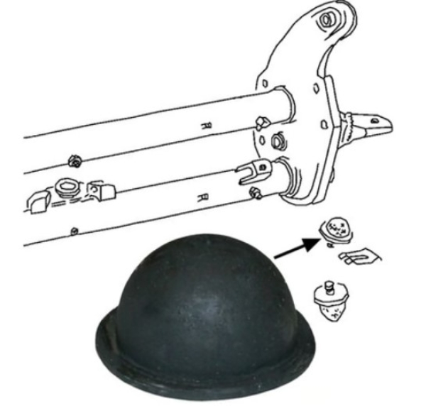 Vorderachse Puffer VW Bus T2a T2b T2 Anschlaggummi vergl. 211401253 Anschlaggummi Vorderachse Oben Tragarm